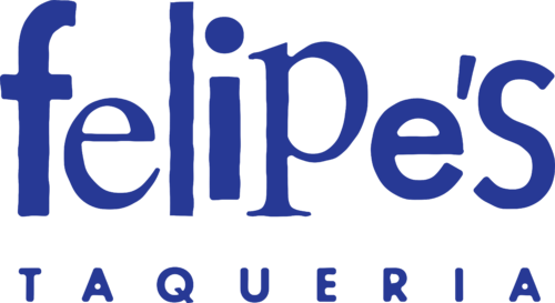 Felipe's Taqueria logo in blue font